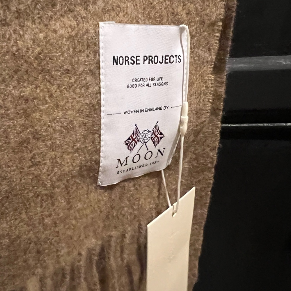 New with tags Norse Projects wool scarf. Beige/camel color.